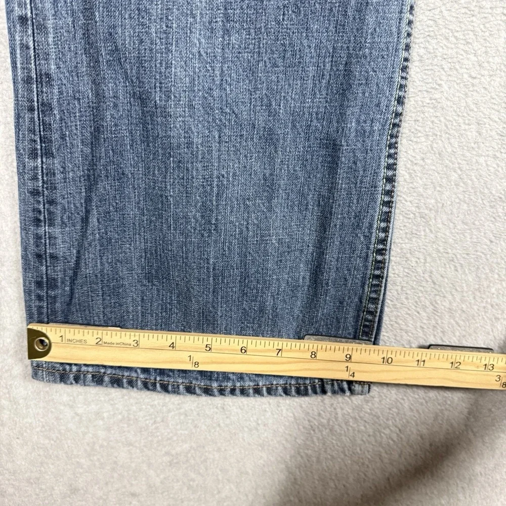 Banana Republic BOOTCUT Jeans Mens 35x32 Medium Wash Distressed‎ Faded Y2K